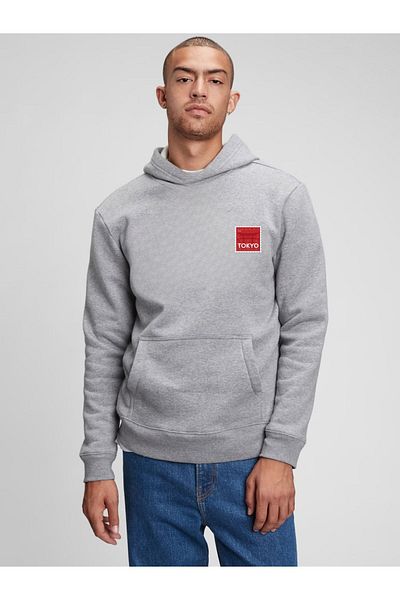 Let's Wear Суичър с качулка с щампи унисекс