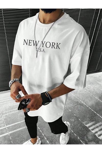 Let's Wear Μπλουζάκι με στάμπα New York