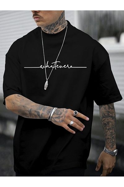 Let's Wear Ανδρικό T-Shirt Premium - Με στάμπα και λαιμόκοψη