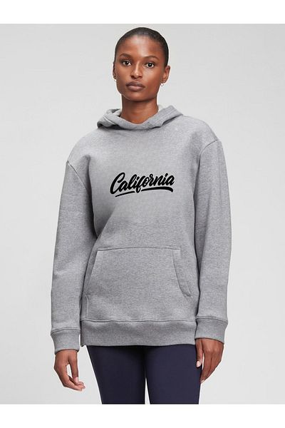 Let's Wear Φούτερ με κουκούλα Unisex με στάμπα