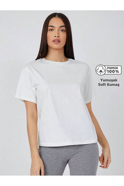 Let's Wear Μπλουζάκι από 100% βαμβακερό λαιμόκοψη