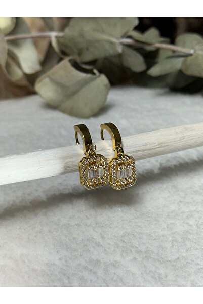 nidistore Altın Rengi Baget Çelik Küpe