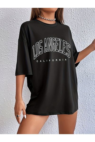 Let's Wear Λος Άντζελες - T-Shirt με λαιμόκοψη