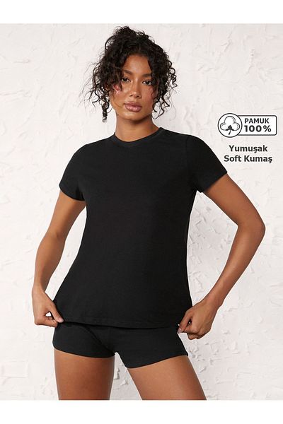 Let's Wear Μπλουζάκι από 100% βαμβακερό λαιμόκοψη