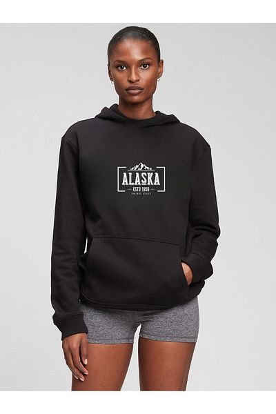 Let's Wear Унисекс суитшърт с качулка Alaska