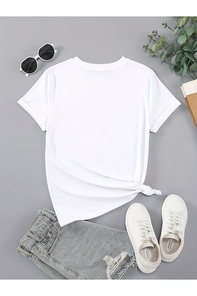 Let's Wear Μπλουζάκι Unisex Paris Printed Crew Neck Premium