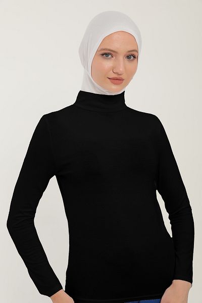 Sonbaharmoda Μακρυμάνικο Lycra Χτενισμένο Βαμβακερό Σώμα - Μισό ζιβάγκο