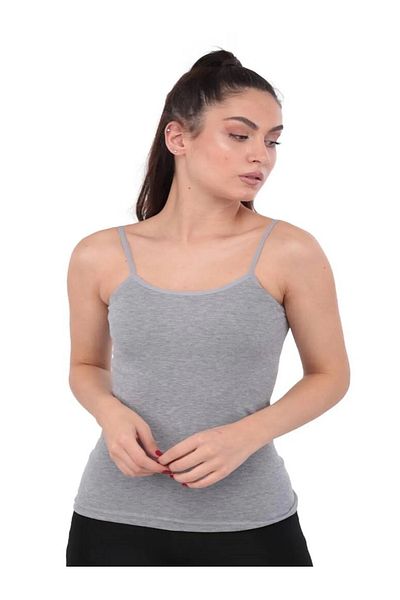 Pi Giyim 6 Pack Women's Rope Strap Combed Cotton Undershirt