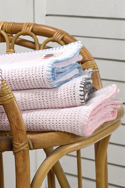 Salvia Dione 4 Season Multi-Purpose 100% Cotton Baby Blanket - Pink-Pink Blanket