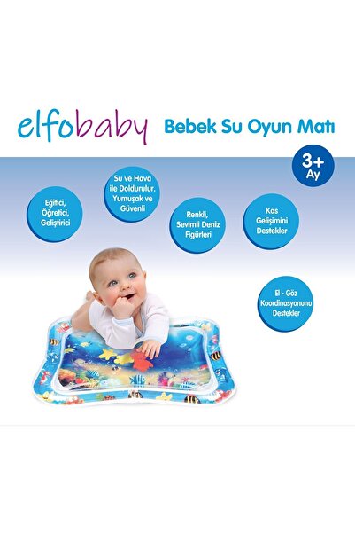 elfobaby Bebek Su Oyun Matı (TUMMY TİME) Karın Üstü Aktivite Zamanı -test Raporlu