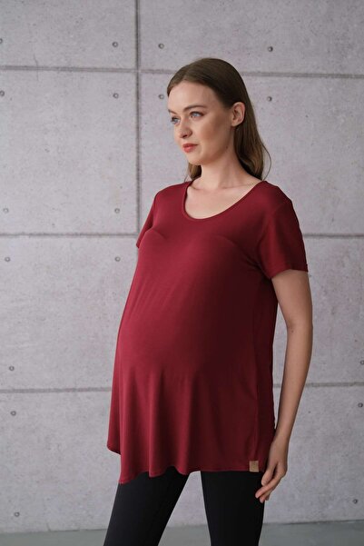 SARE ERKMEN Burgundy Maternity Blouse