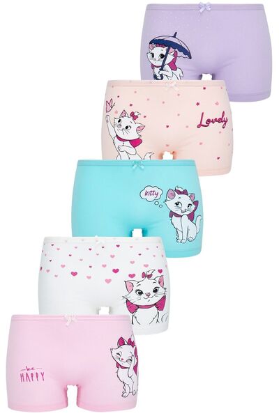 biyokids Дівчача дитяча коробка з 5-ма боксерами з принтом «Милі котики»