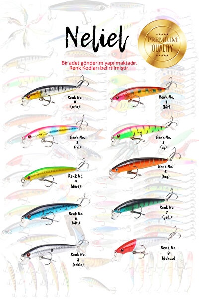 NELİEL 10cm 9gr Minnow, Sahte Yem, Lures,rapala,suni Yem,spin, Maket ,levrek, Lüfer, Çupra, Kefal, Turna