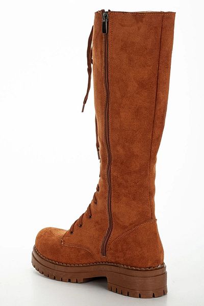 SunY Παπούτσια Μπότες Long String Up Boots