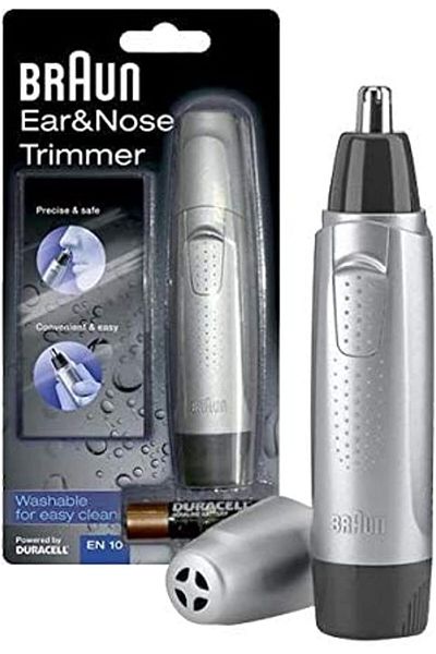 Braun Ear & Nose Trimmer, High Performance Circular Blade, Removal of Hair Without Pulling - EN 10