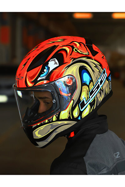 LS2 RAPID 2 SPOX KIRMIZI-GRİ KASK