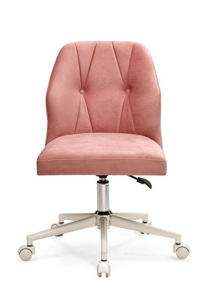 Meltem Elegance Genç Odası Amortisörlü Tekerlekli Çalışma Sandalyesi (pembe (3010))