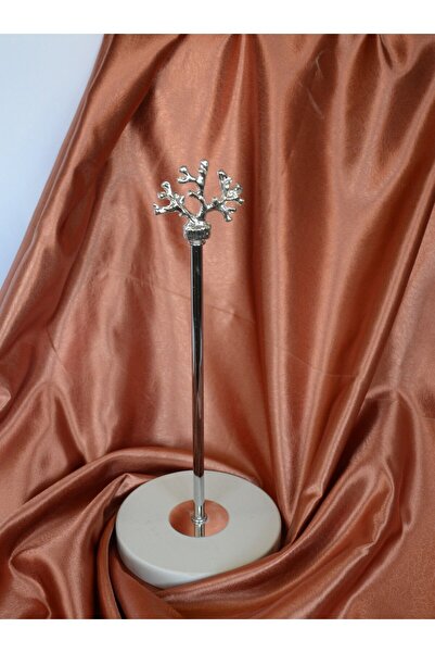 bemdesign حامل مناشف ورقية رول ديكور رخام للحمام - منظم المطبخ - فضي