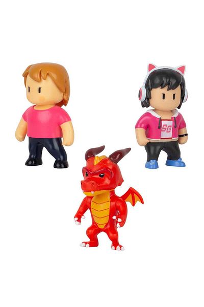 NECO TOYS Stumble Guys 3-Piece Figure Set - Ms Stumble – Gamer Gina – Inferno Dragon