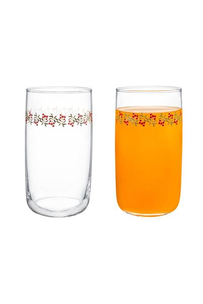 Madame Coco Musette-cherry Bloom 4-Piece Soft Drink Glass Set - 365 ml
