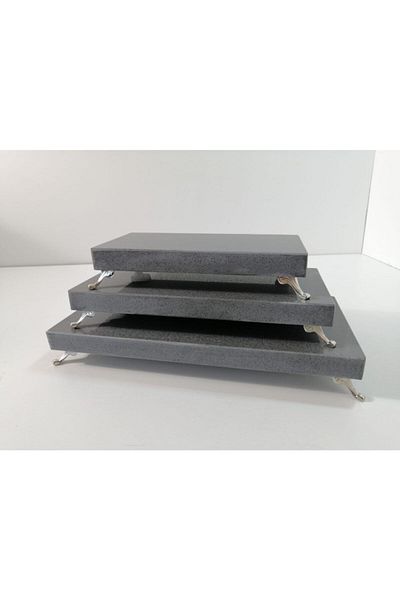 Başakmarble Magnetite Quartz Marble 3-Piece Presentation Rack
