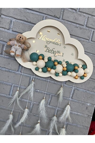 NeşeliAtölyem 45-30 Cm Ledli Bulbble Bulut Kapı Süsü