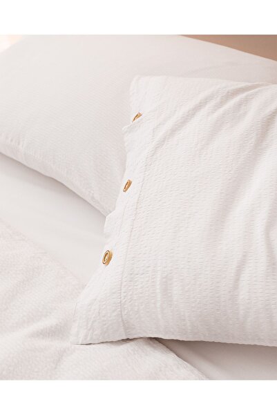 Madame Coco Linda King Size Yıkamalı Gofre Nevresim Takımı - Beyaz