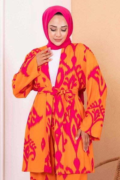 EBRUTESETTÜR Patterned Viscose Double Suit Set