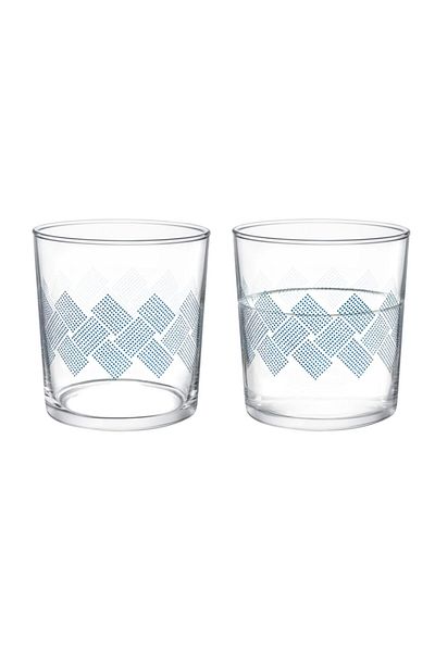 Madame Coco Pierretta Blue Rugs Set of 4 Water Glasses 380 ml