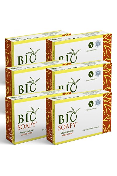 Biosoapy صابون الأرغان 100 جرام × 6 قطع للرطوبة والعناية الطبيعية