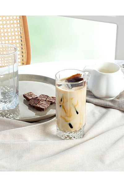 Madame Coco Pamella 4-teiliges Erfrischungsgetränkeglas-Set – 440 ml