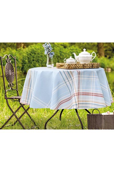 Madame Coco Light Blue Farrant Tablecloth - 140 Cm