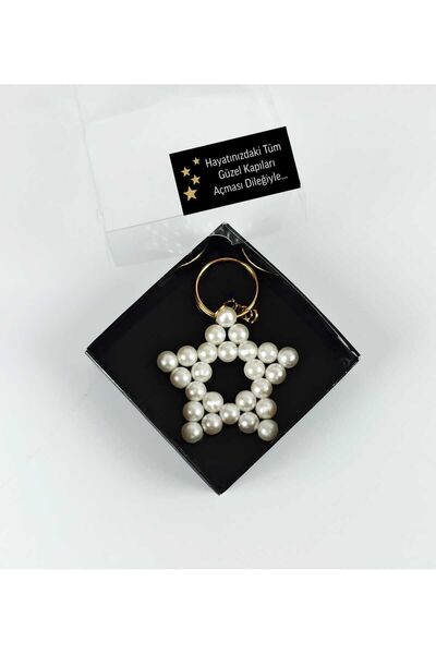 NEVA KONSEPT HEDİYELİK Hediye Inci Anahtarlık Siyah Kutulu Öğretmenler Günü Hediyesi ,yılbaşı Hediyesi...