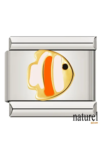 Naturel Tılsım Italian Stainless Steel 9mm Fish Charm