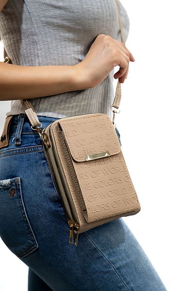 Rosmod Women's Mink Crossbody Adjustable Strap Wallet Shoulder Bag with Phone Compartment