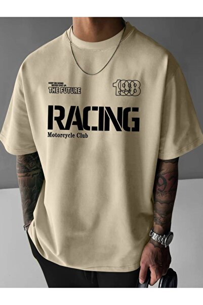 Elvino Biker Racing Club με στάμπα Unisex κοντομάνικο μπλουζάκι