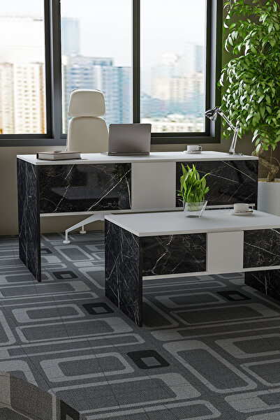 Givayo Mobilya MONARCH OFİS MASASI ROYAL BEYAZ