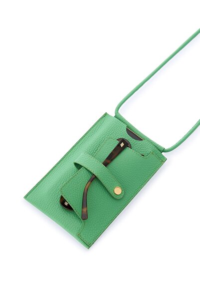 BAGBOX Θήκη και θήκη τηλεφώνου από γνήσιο δέρμα Water Green Flotter - Με λεπτομέρεια για κάρτες και γυαλιά