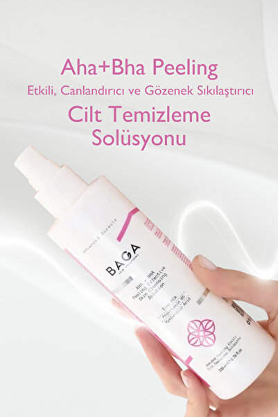 Baga Aha+Bha Peeling Etkili Canlandırıcı ve Gözenek Sıkılaştırıcı Cilt Temizleme Solüsyonu 200 Ml