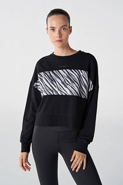 hummel 921790-2001 Hummel Hmljude Sweatshırt Kadın Sweat BLACK