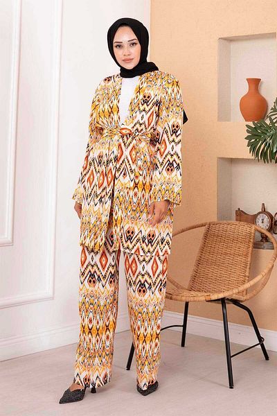 EBRUTESETTÜR Viscon Ethnic Patterned Double Suit Set
