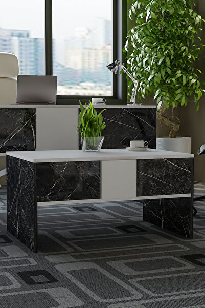 Givayo Mobilya MONARCH OFİS SEHPASI ROYAL BEYAZ