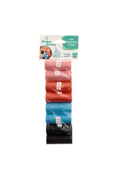 BAMM BAMM Dirty Diaper Garbage Bag 8 Rolls (120 Pieces)