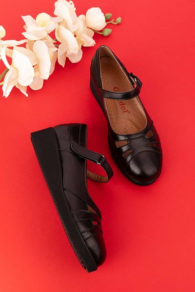 Gondol Anatomical Sole Genuine Leather Comfortable Shoes - Velcro mlk.5470