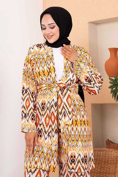 EBRUTESETTÜR Viscon Ethnic Patterned Double Suit Set