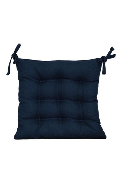 GOCCIA HOME Keten Görünümlü Sandalye Minderi Lacivert