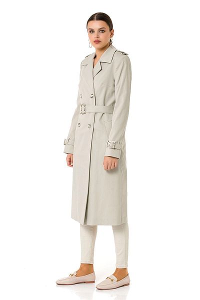 Icon Stone Shimal Patterned Women's Trench Jacket - 1639 Kb