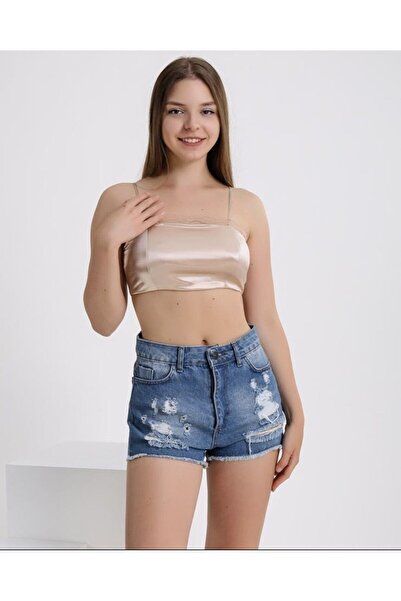 OKS نسيج لامع Ruched بوستير