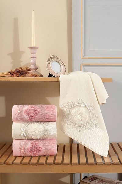 Kardelen Πετσέτες χεριών προσώπου 50/90 Daisy Dowry Lacy Cotton 4 τεμαχίων