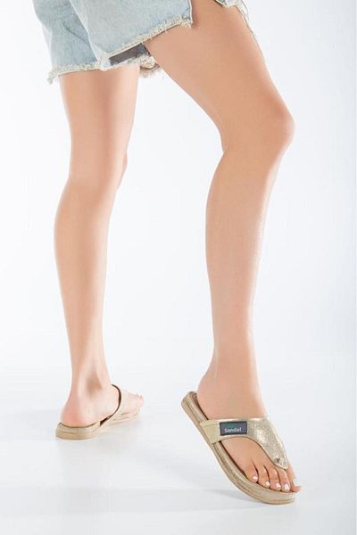 sandal spor Gold Sultan Women's Daily Slippers - Flip Flops Ss001-0108